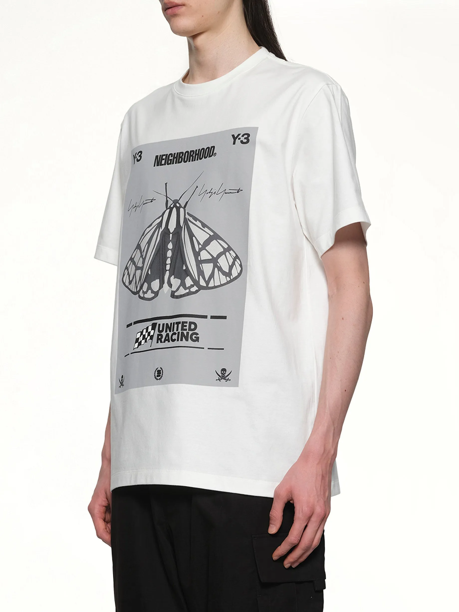 Y-3 X NBHD Graphic T-Shirt in White sold by MARAIS product image thumbnail 3