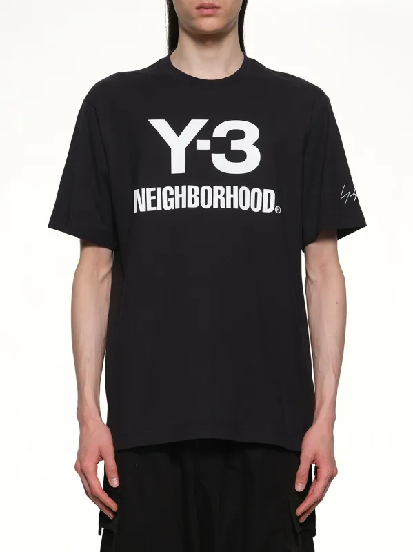 Y-3 X NBHD Logo T-Shirt in Black sold by MARAIS