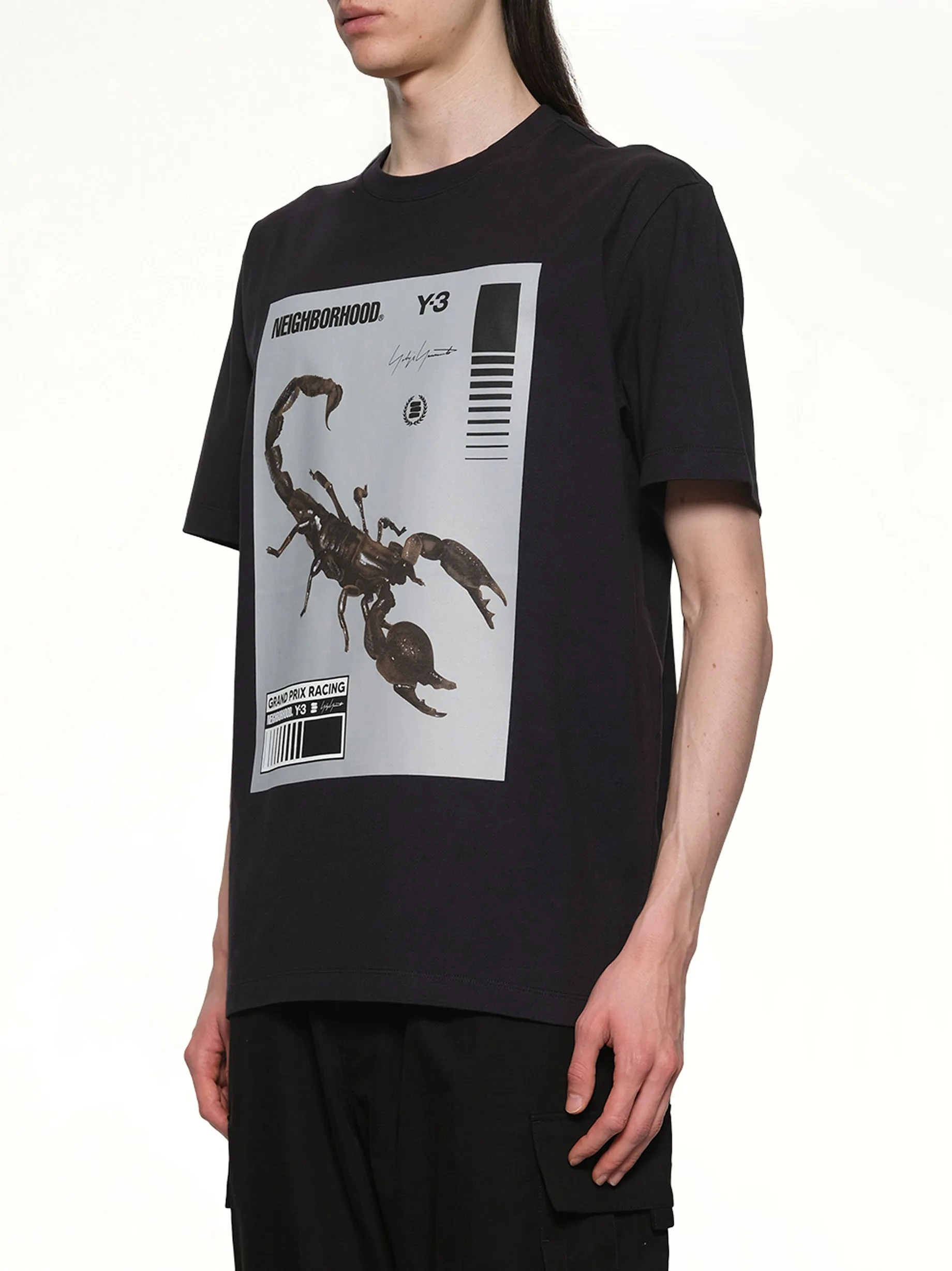 Y-3 X NBHD Graphic T-Shirt in Black/Granite sold by MARAIS product image thumbnail 3