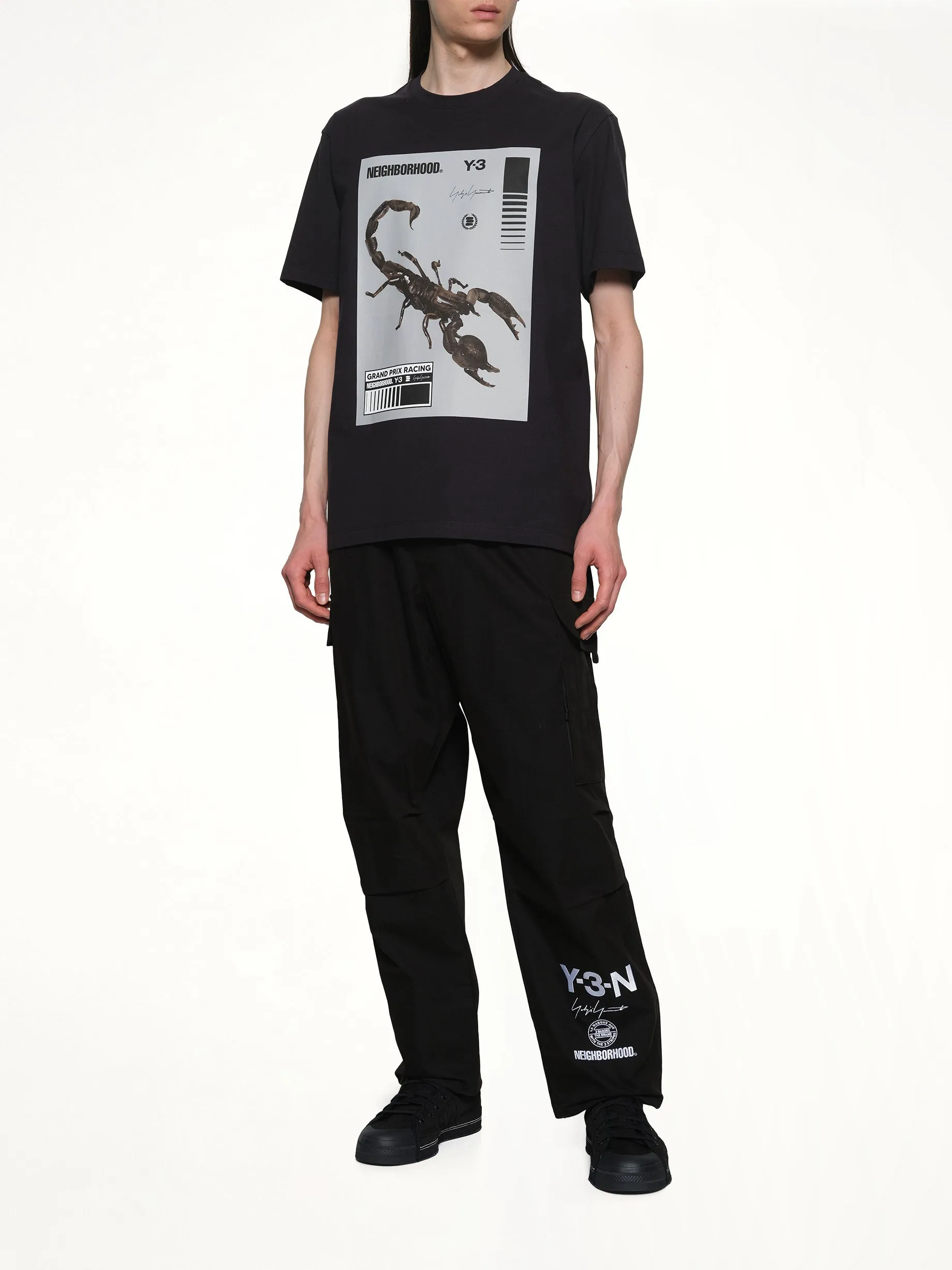 Y-3 X NBHD Graphic T-Shirt in Black/Granite sold by MARAIS product image thumbnail 4