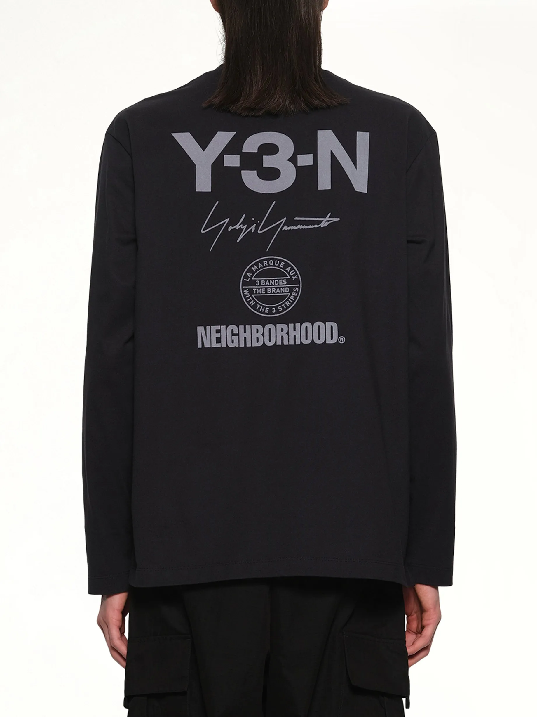 Y-3 X NBHD Logo Ls T-Shirt in Black sold by MARAIS product image thumbnail 5