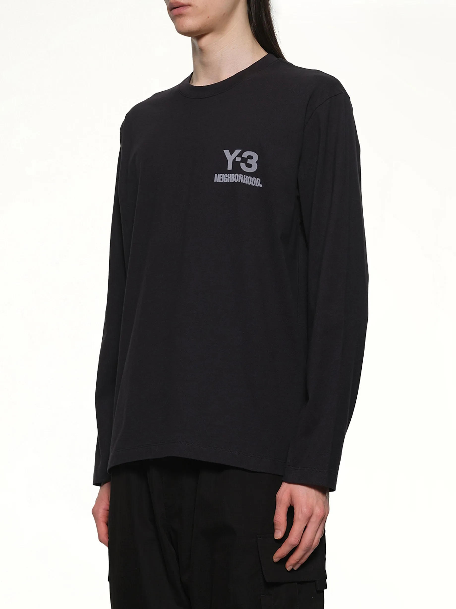 Y-3 X NBHD Logo Ls T-Shirt in Black sold by MARAIS product image thumbnail 3