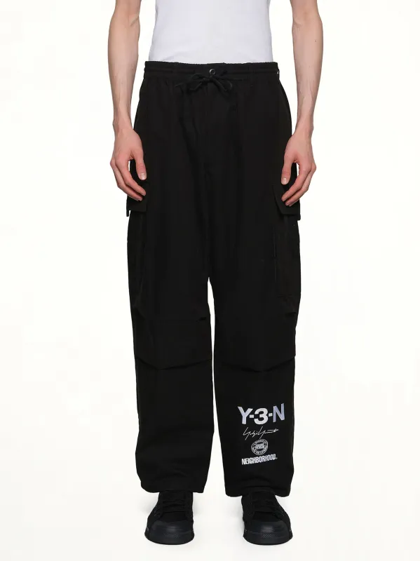 Y-3 X NBHD Cargo Pants in Black sold by MARAIS