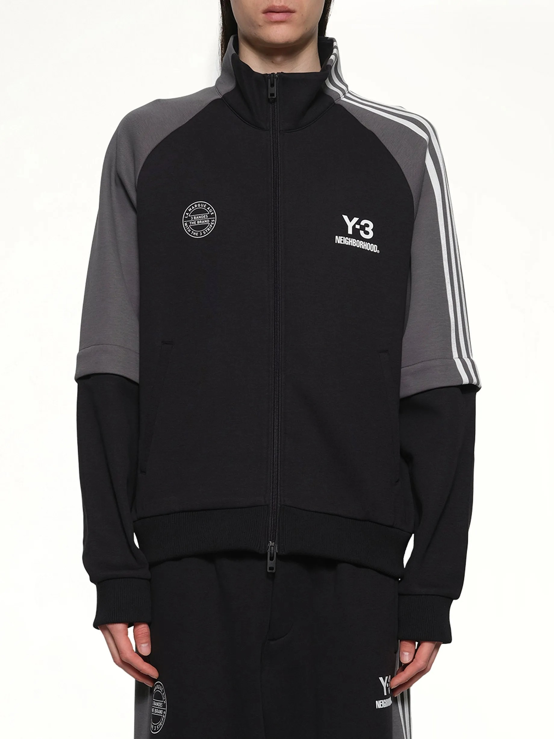 Y-3 X NBHD Track Top in Black sold by MARAIS