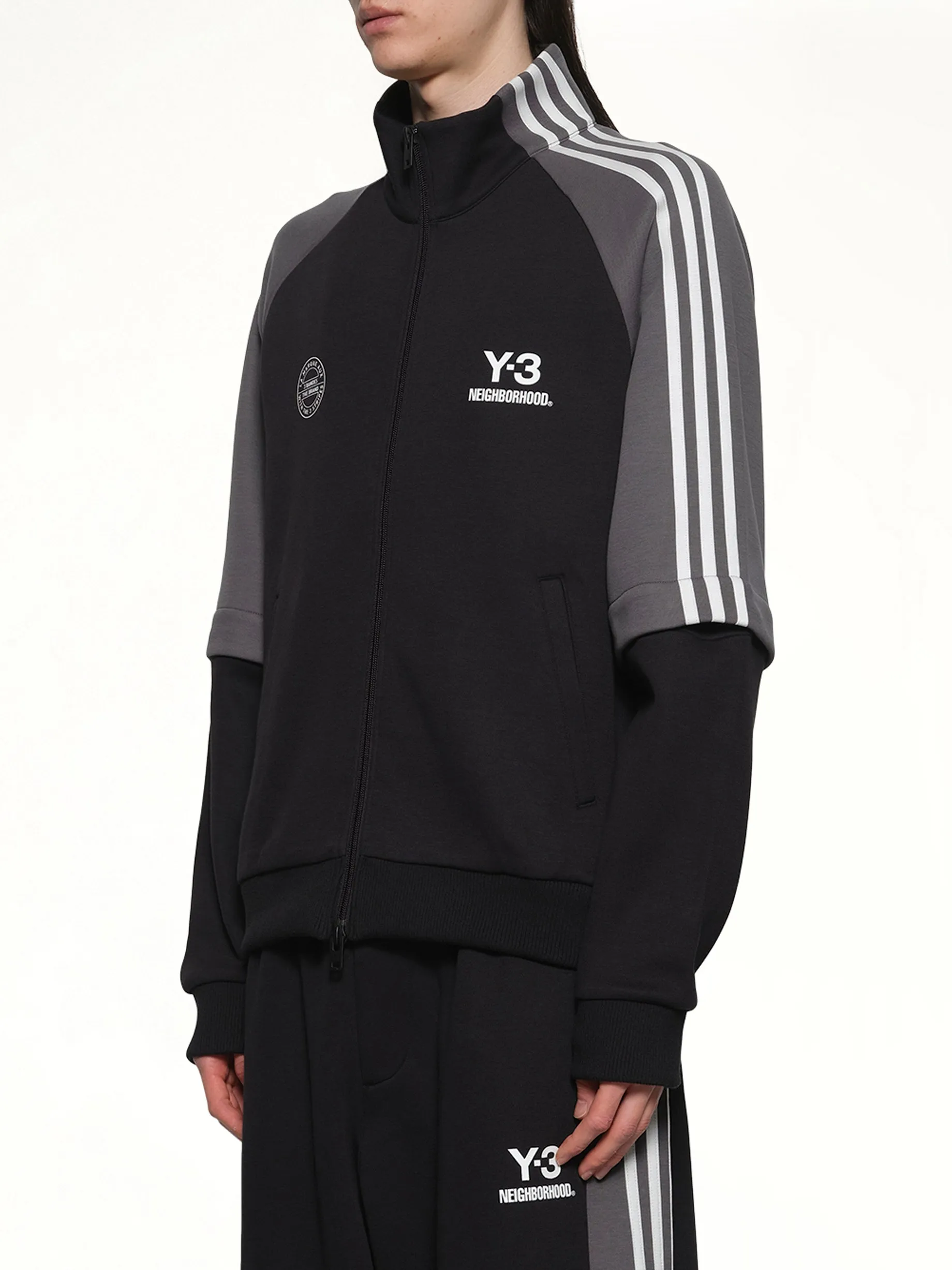 Y-3 X NBHD Track Top in Black sold by MARAIS product image thumbnail 3