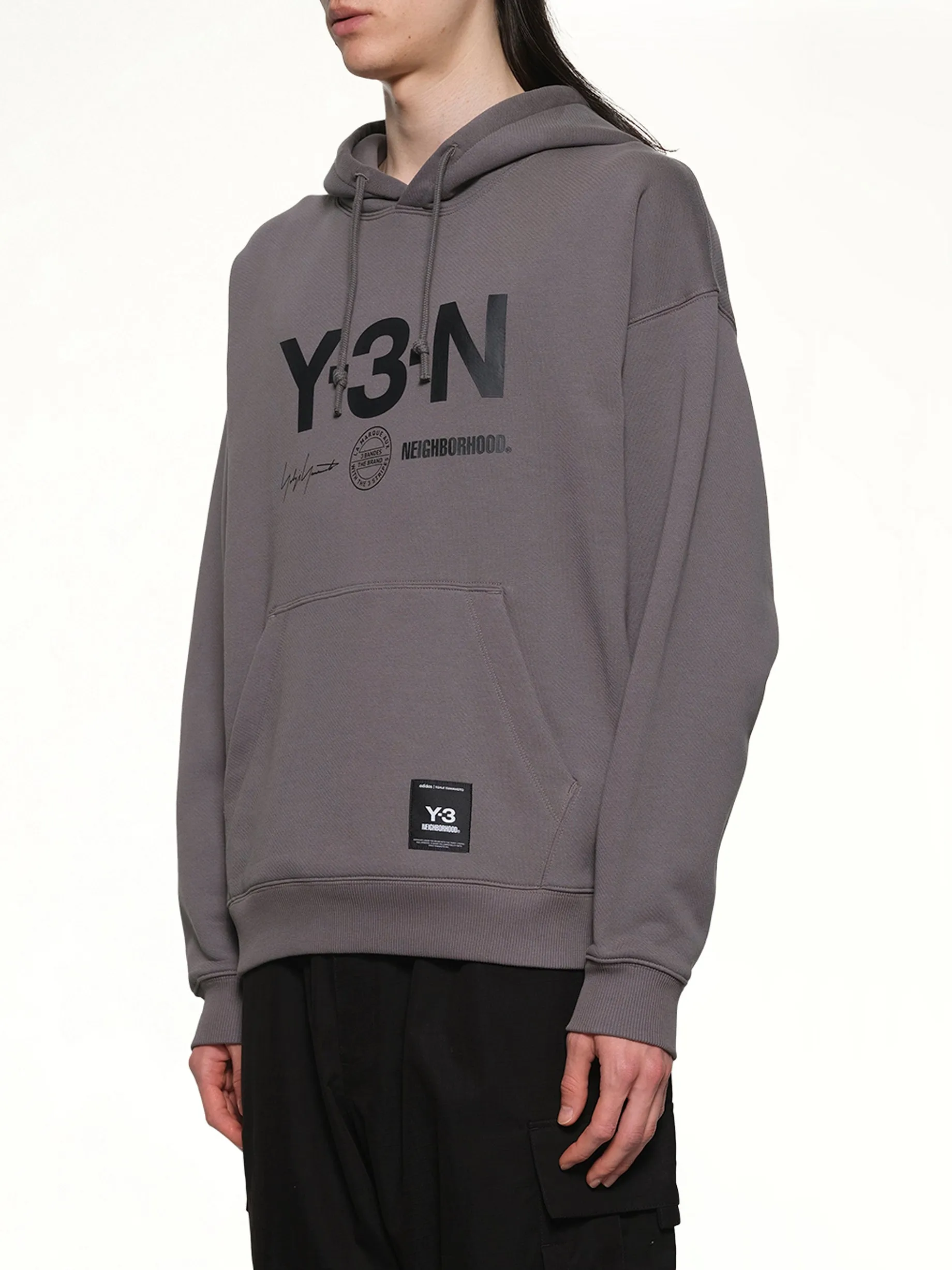 Y-3 X NBHD Graphic Hoodie in Granite sold by MARAIS product image thumbnail 3
