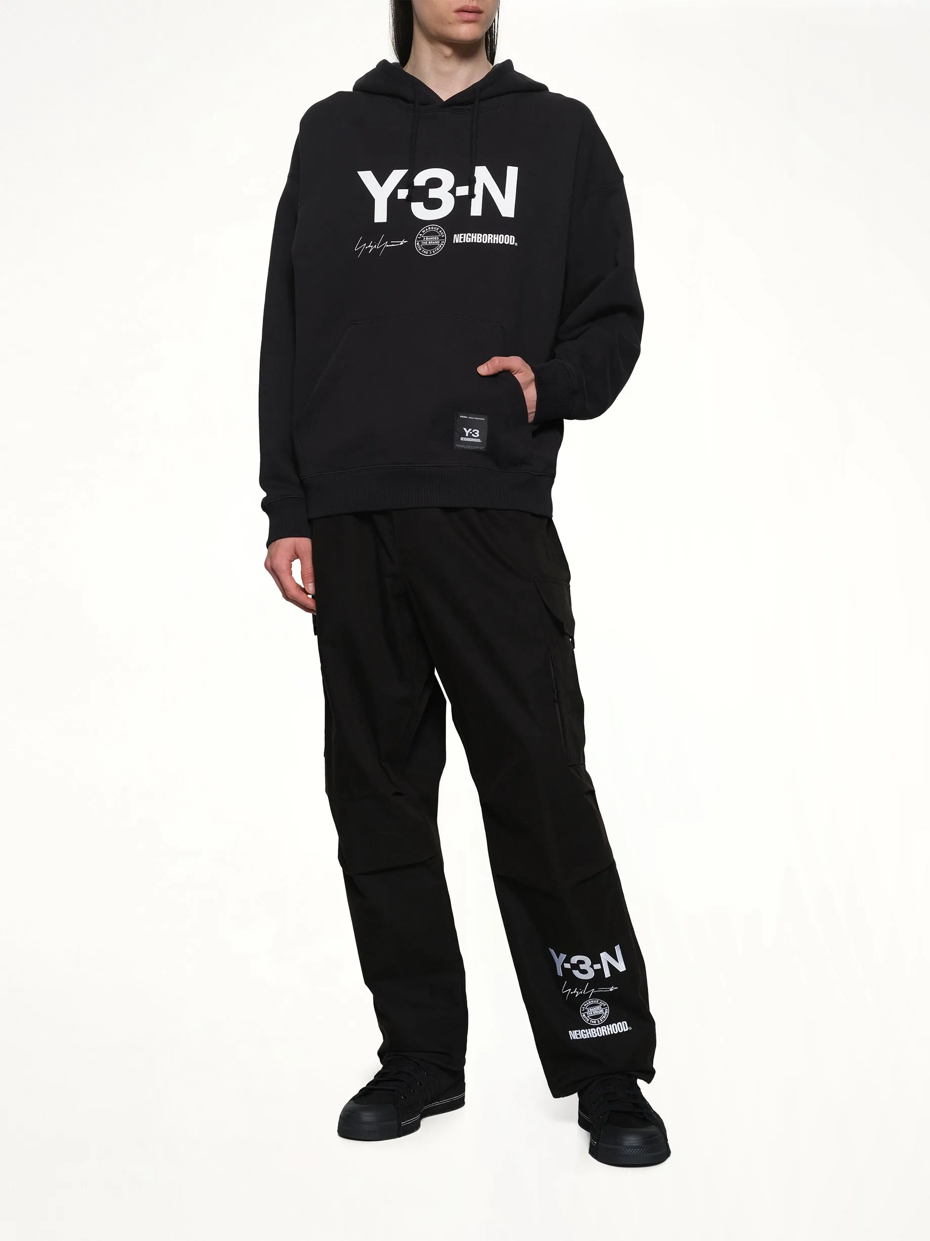 Y-3 X NBHD Graphic Hoodie in Black sold by MARAIS product image thumbnail 4
