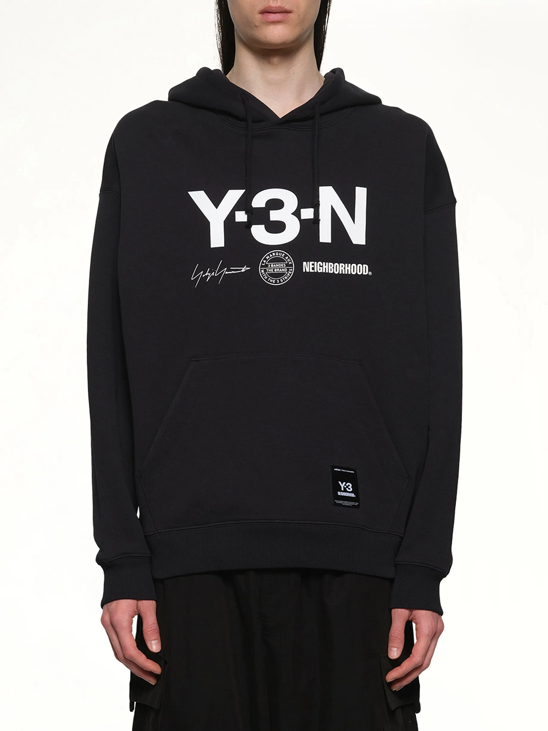 Y-3 X NBHD Graphic Hoodie in Black sold by MARAIS