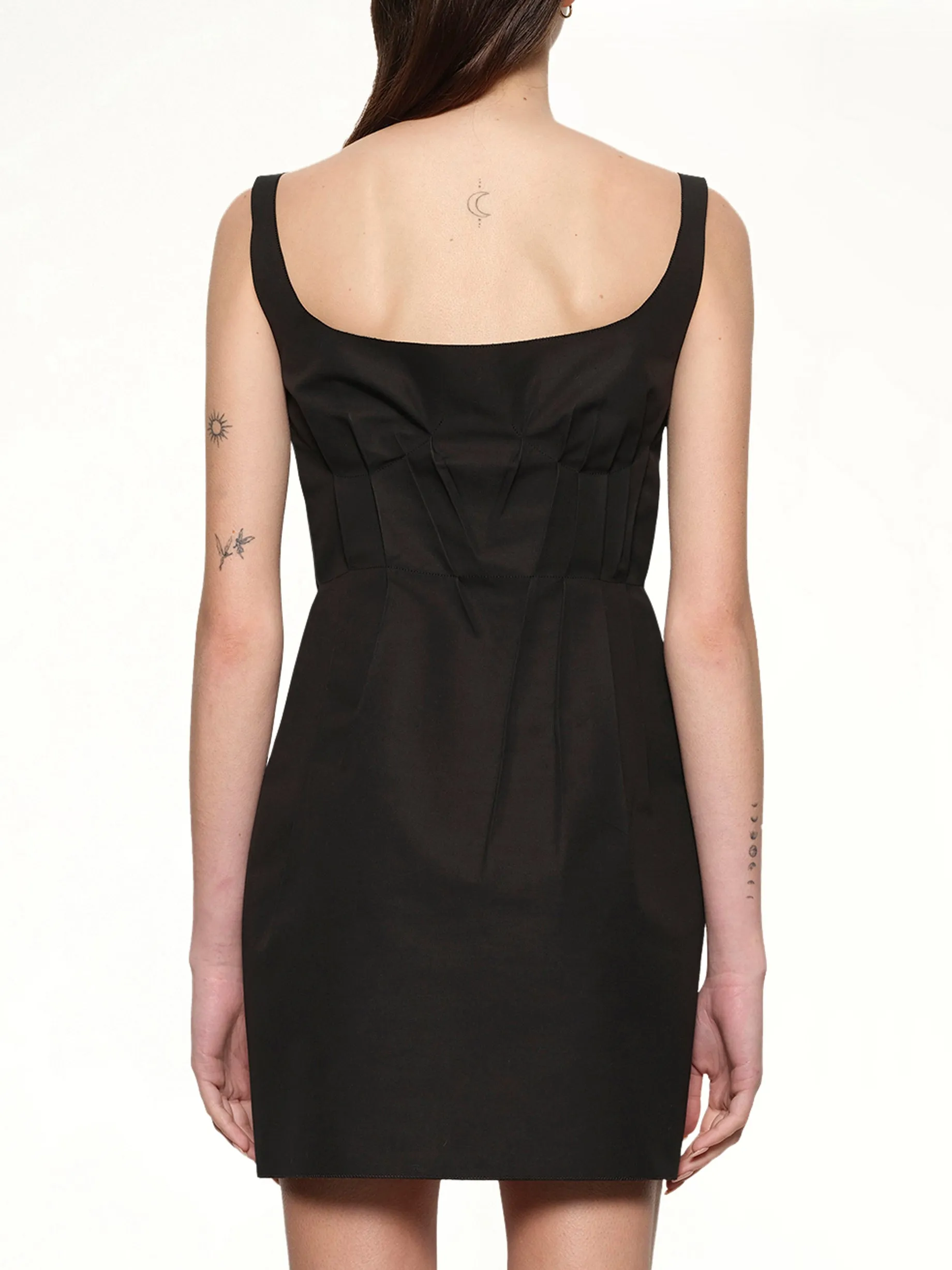 Bonded Cotton Poplin Dress in Black sold by MARAIS product image thumbnail 5