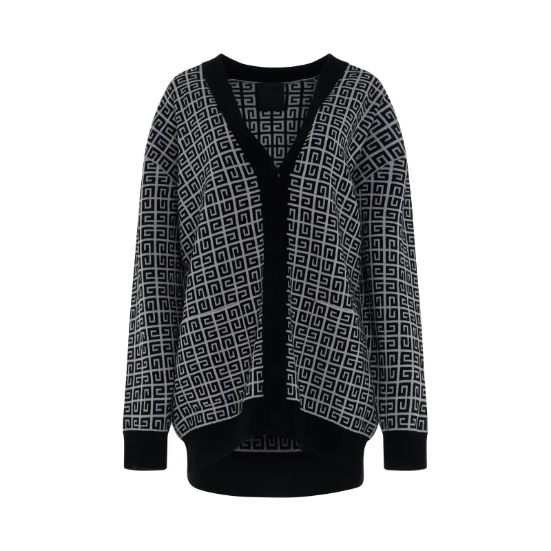 Long Cashmere Cardigan in White made by Givenchy