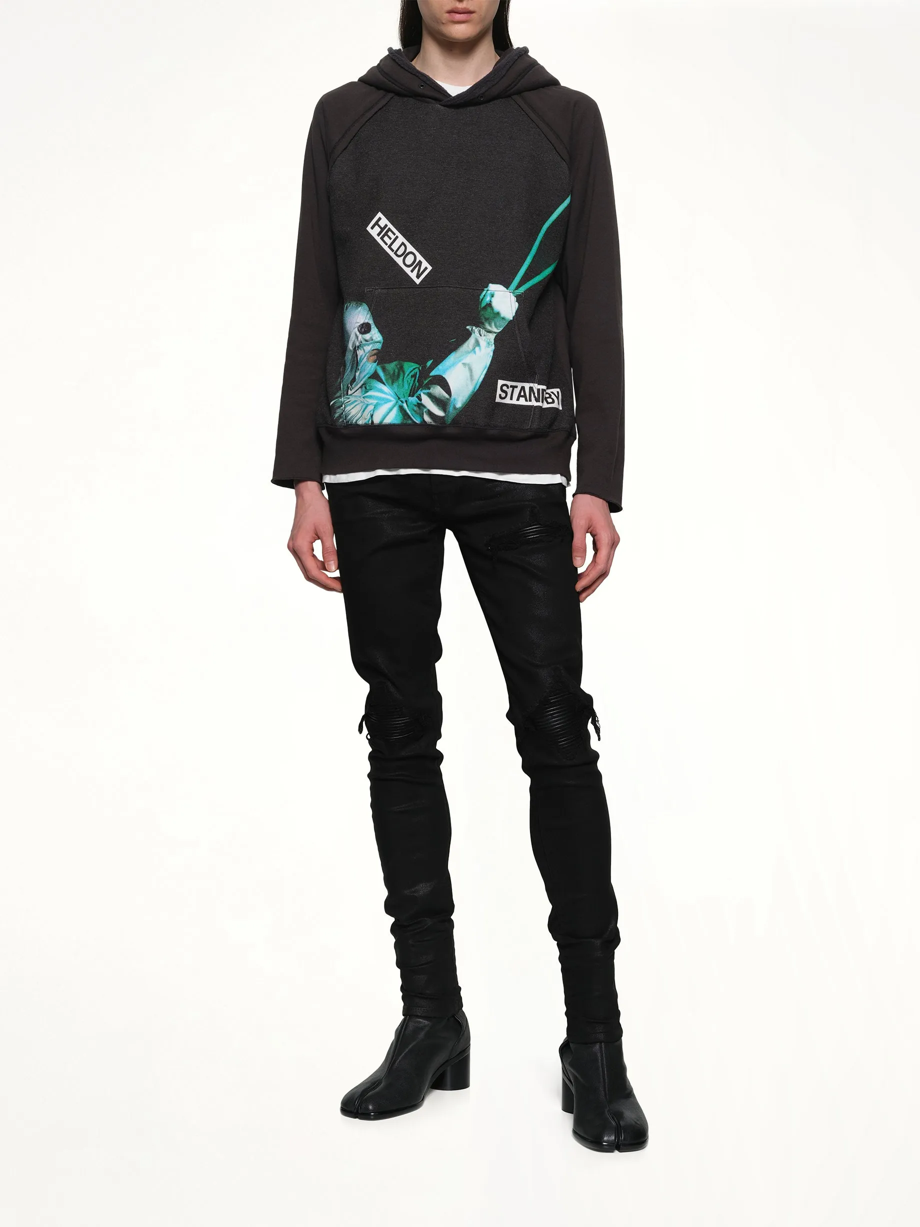 Heldon Stand By Hoodie in Black sold by MARAIS product image thumbnail 4