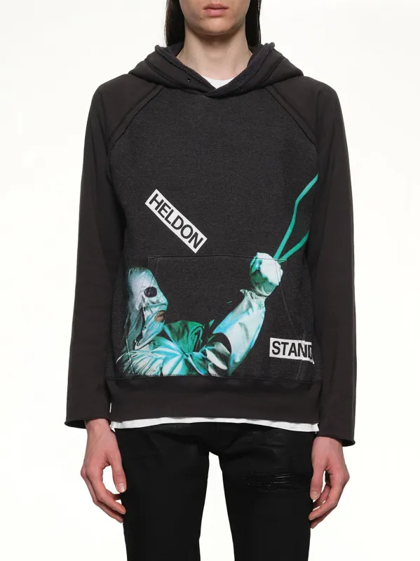 Heldon Stand By Hoodie in Black made by Undercover