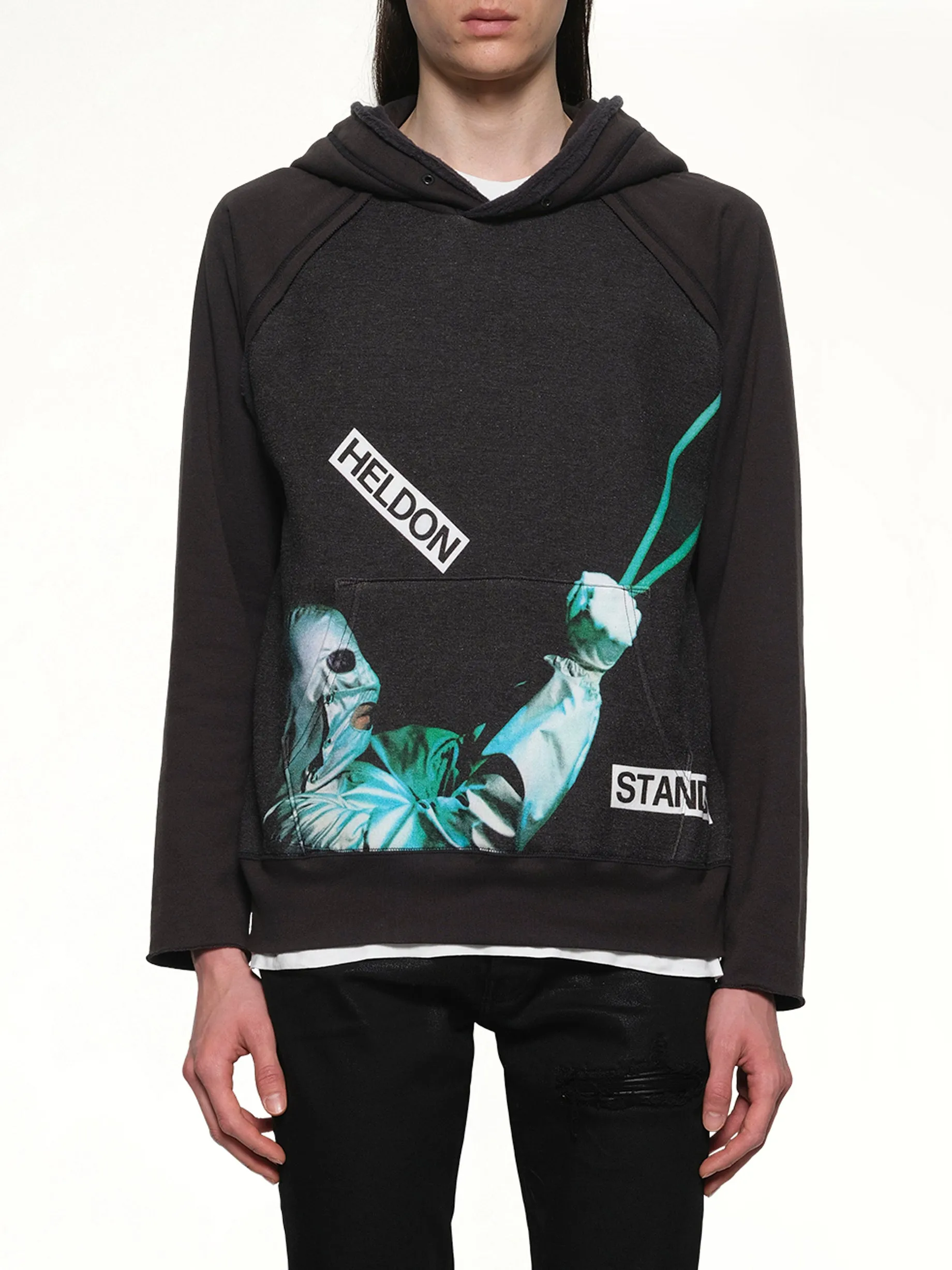 Heldon Stand By Hoodie in Black sold by MARAIS