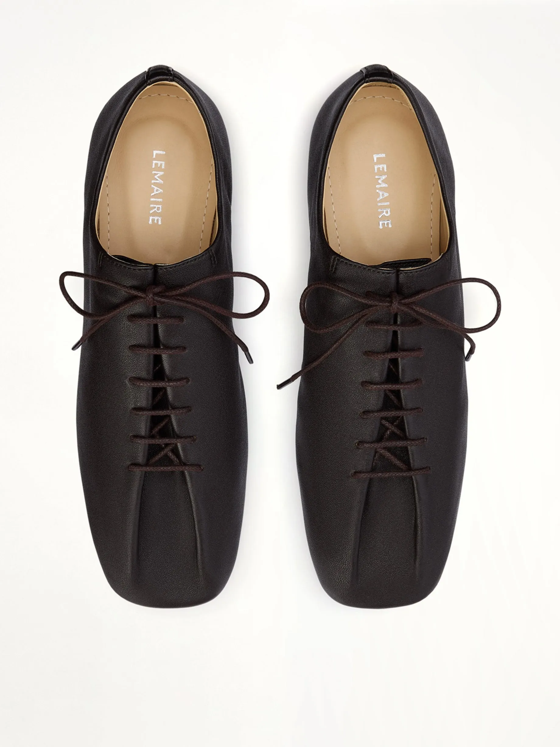 Souris Flat Classic Derbies in Dark Chocolate sold by MARAIS product image thumbnail 4