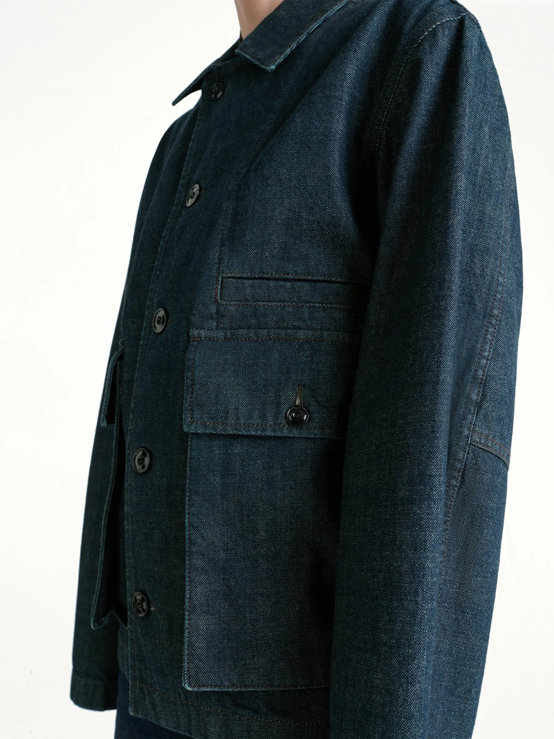 Boxy Jacket In Denim Indigo sold by MARAIS product image thumbnail 5