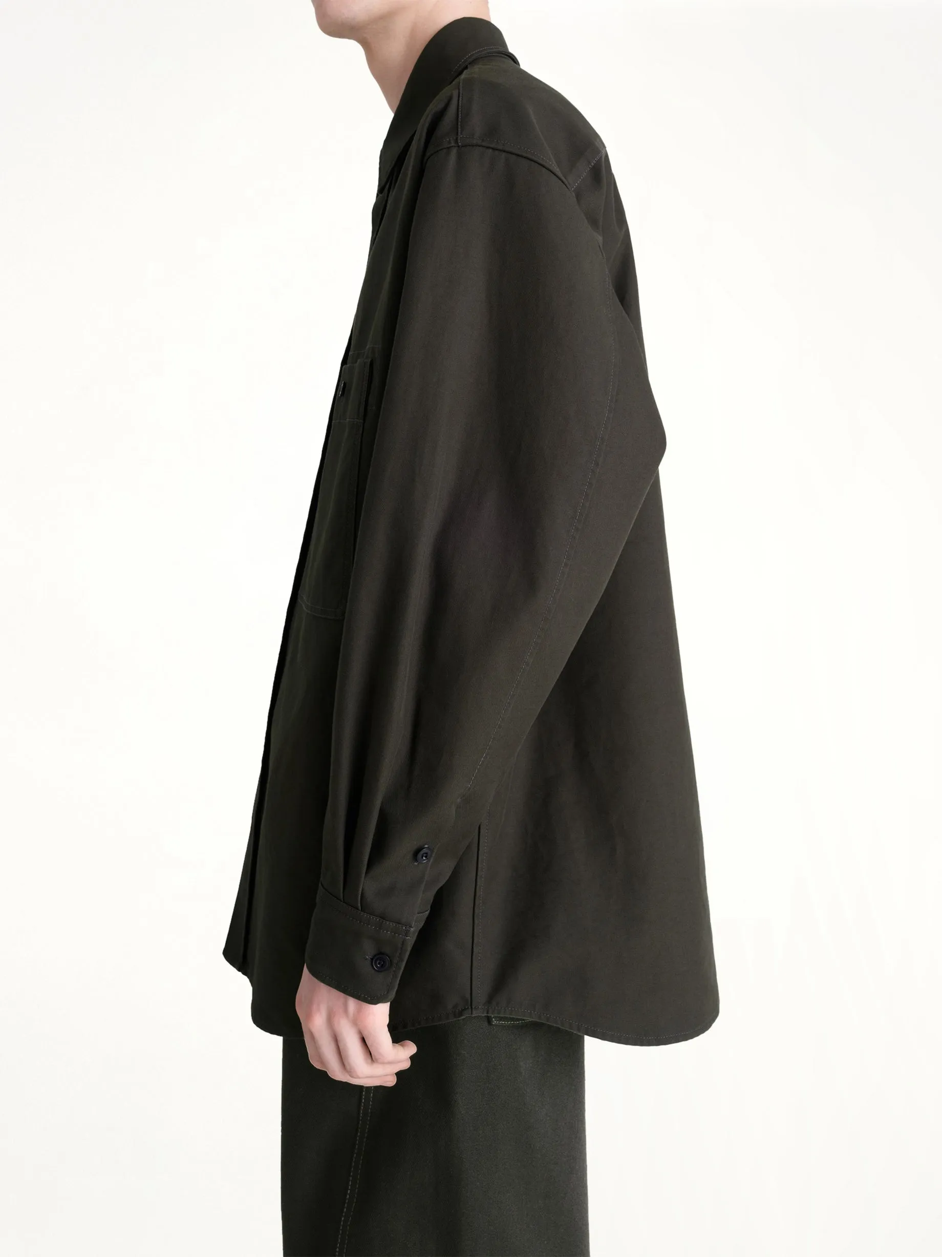 Utility Overshirt in Espresso sold by MARAIS product image thumbnail 3