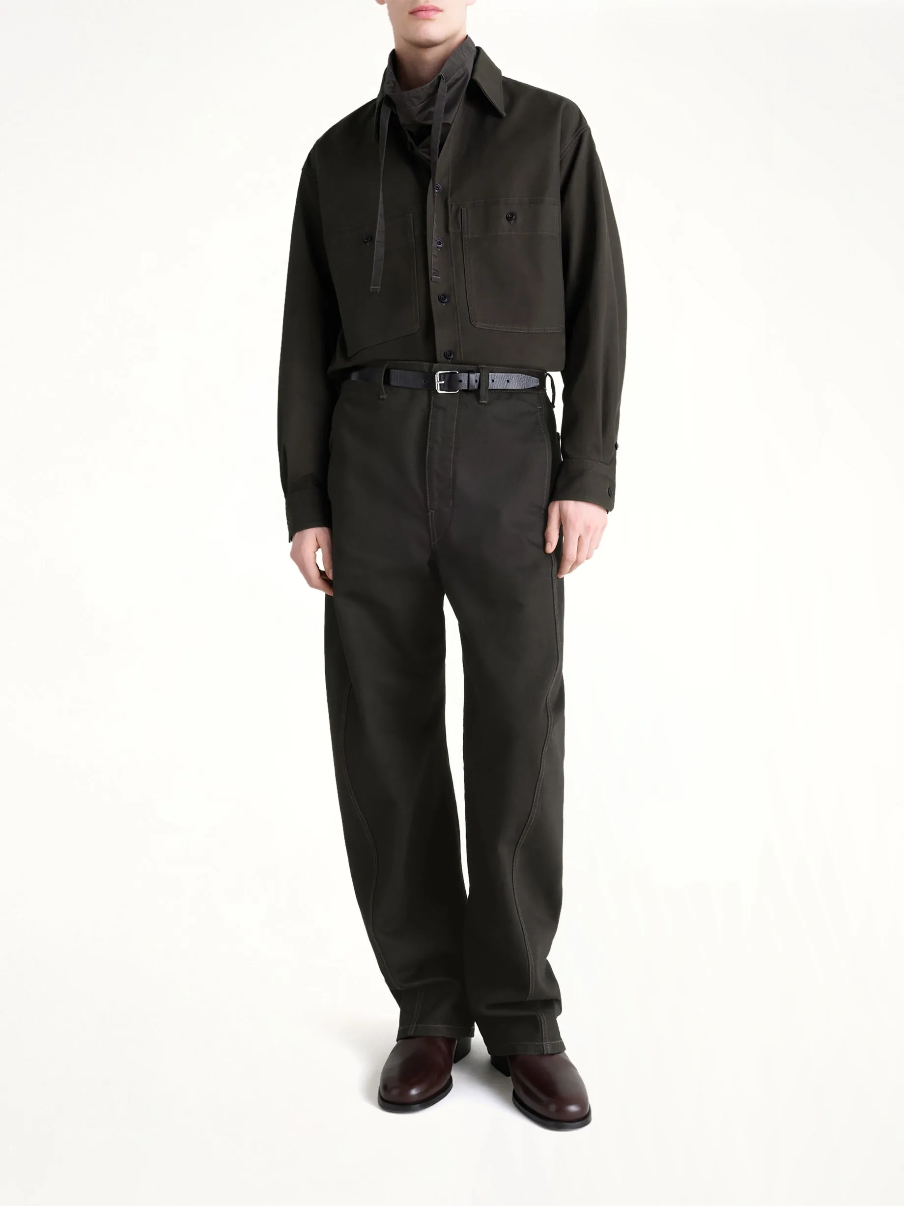 Utility Overshirt in Espresso sold by MARAIS product image thumbnail 4