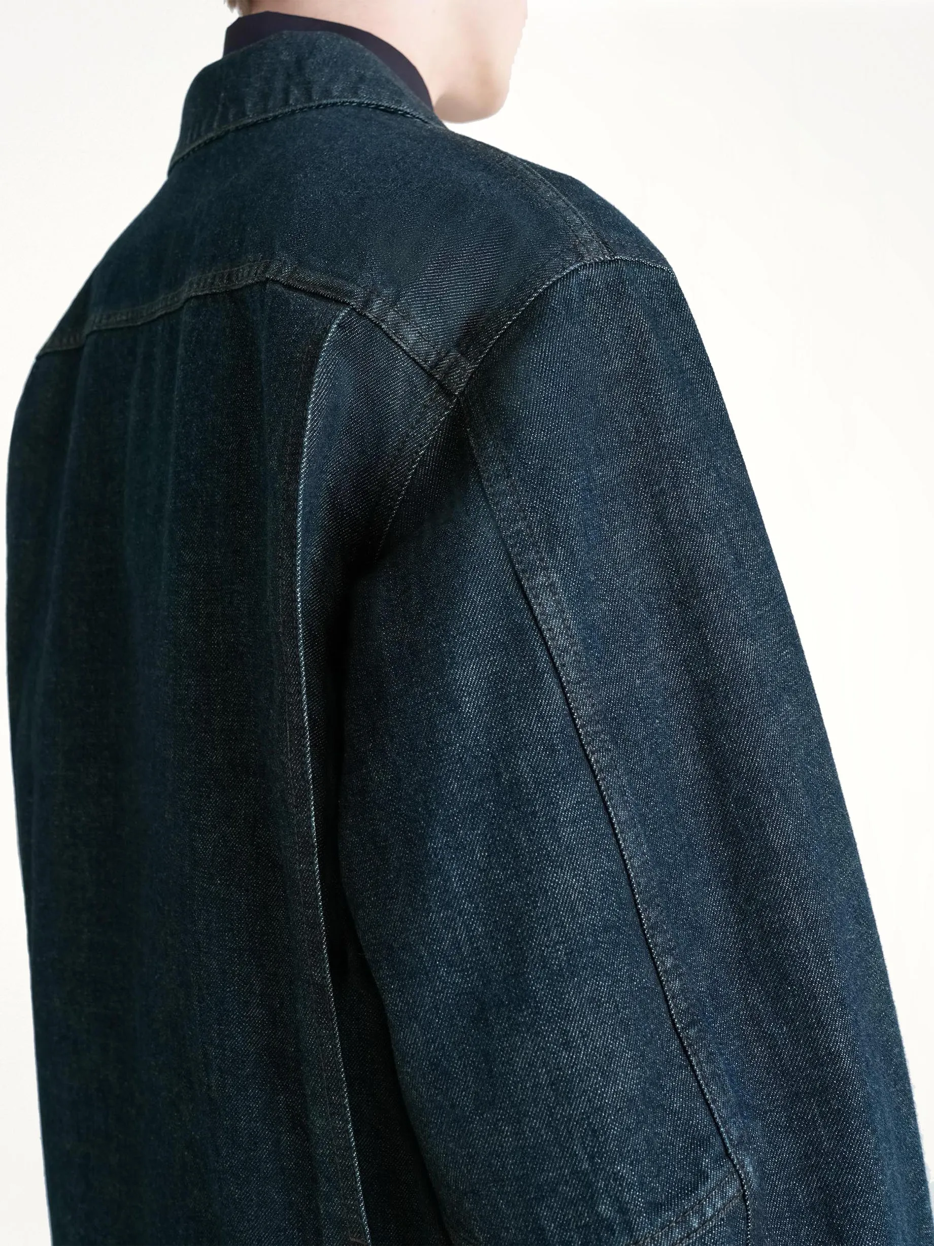 Boxy Outer Jacket in Denim Indigo sold by MARAIS product image thumbnail 5