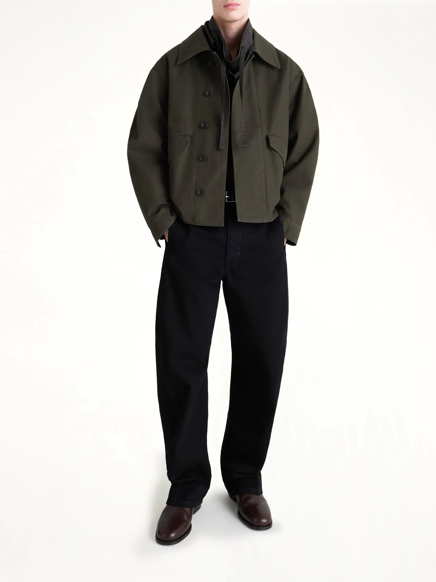 Boxy Blouson in Espresso sold by MARAIS product image thumbnail 4