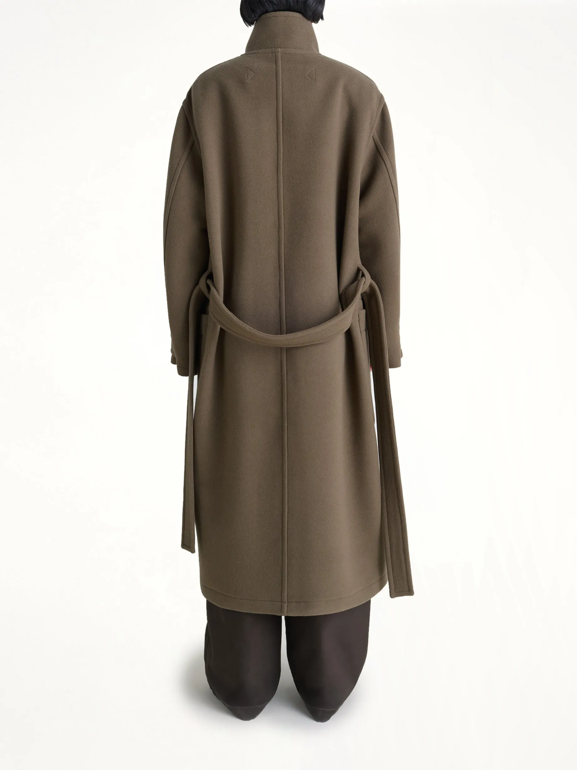 Wrap Coat in Dark Squirrel sold by MARAIS product image thumbnail 5
