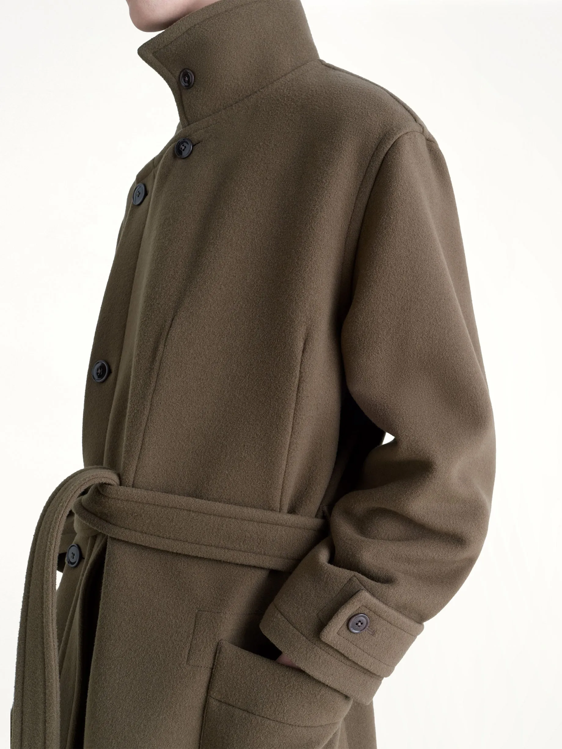 Wrap Coat in Dark Squirrel sold by MARAIS product image thumbnail 3