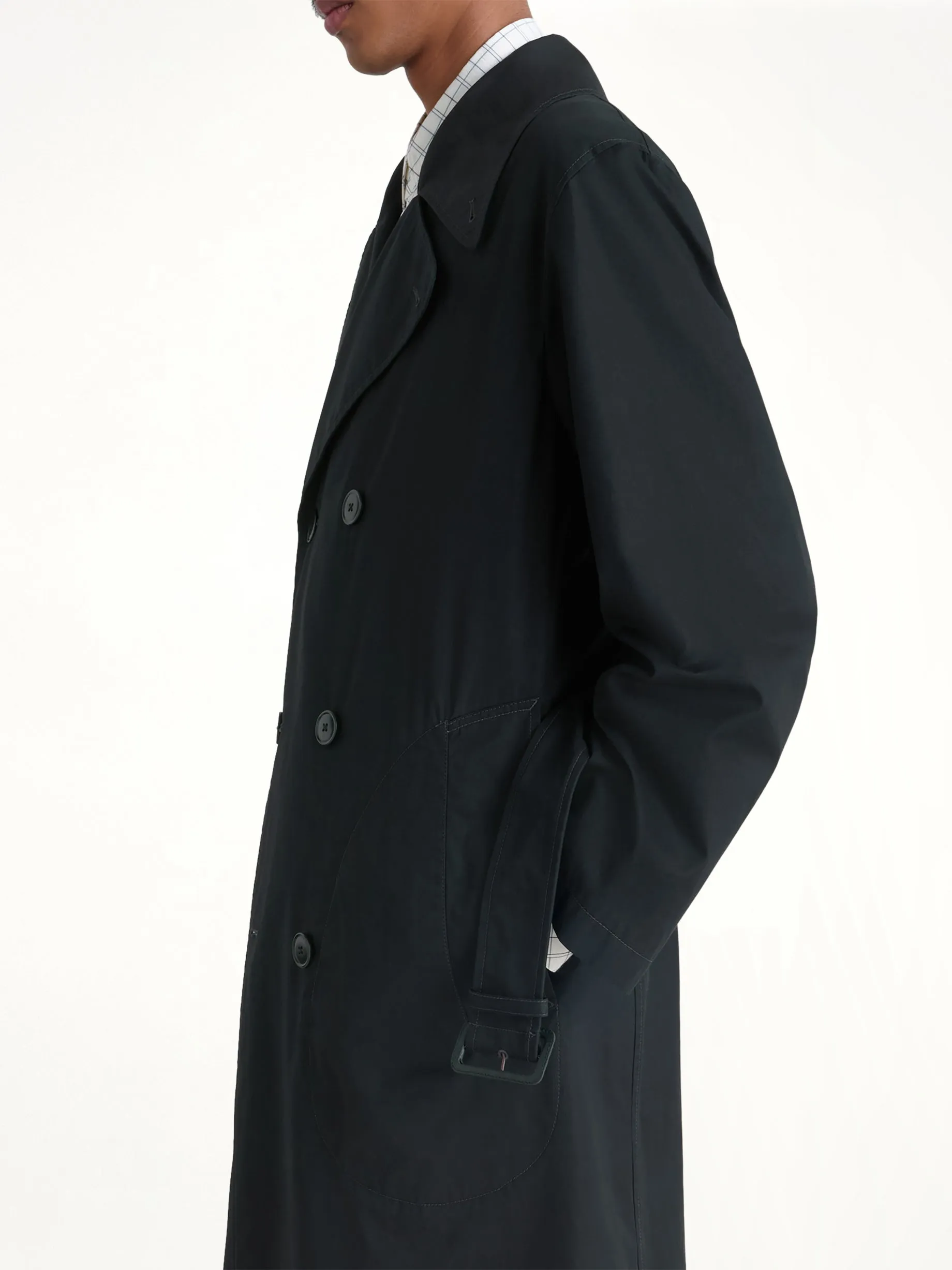 Light Trench Coat in Black sold by MARAIS product image thumbnail 3
