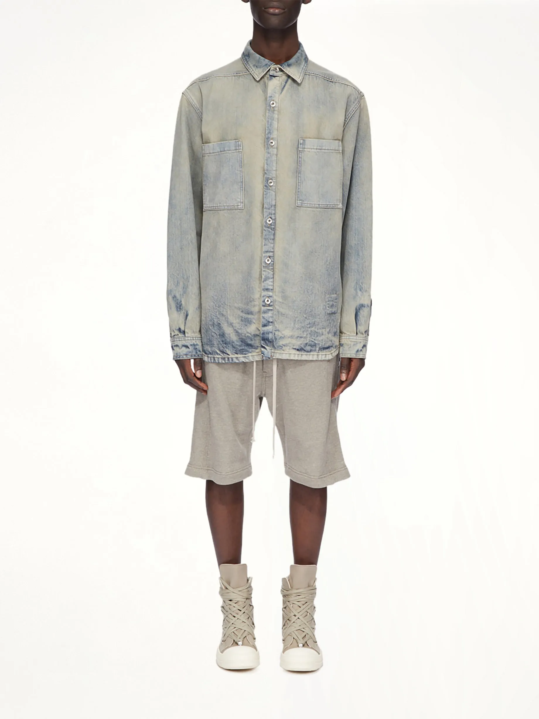 Pusher Shorts in Melange Grey sold by MARAIS product image thumbnail 4