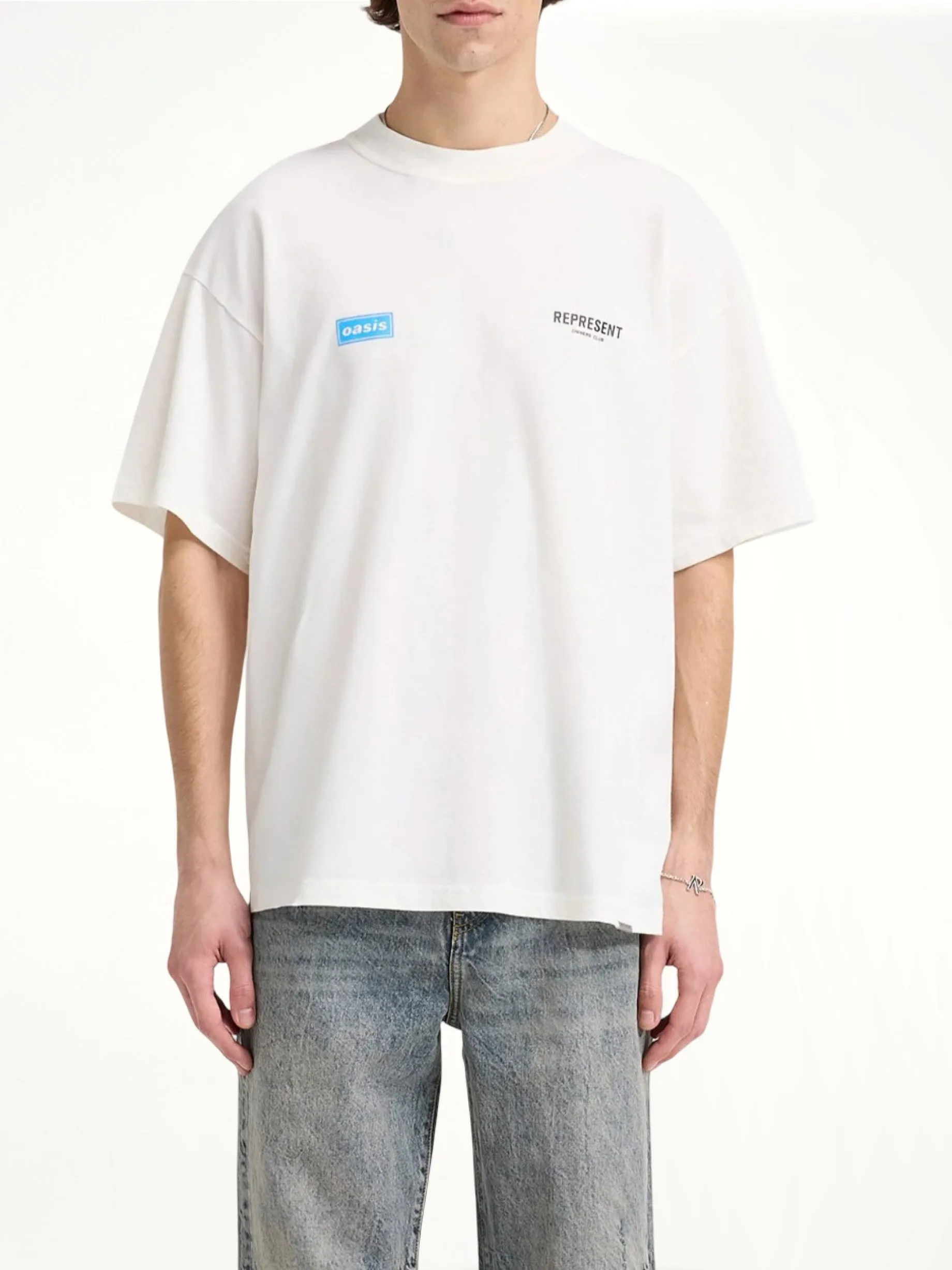 Oasis Owners Club T-Shirt in Flat White sold by MARAIS