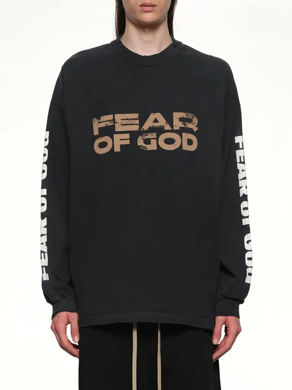 Relaxed Long Sleeve Fear Of God T-Shirt in Black made by Fear of God
