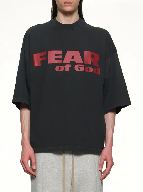 Relaxed Fit Fear Is Gone T-Shirt in Black sold by MARAIS