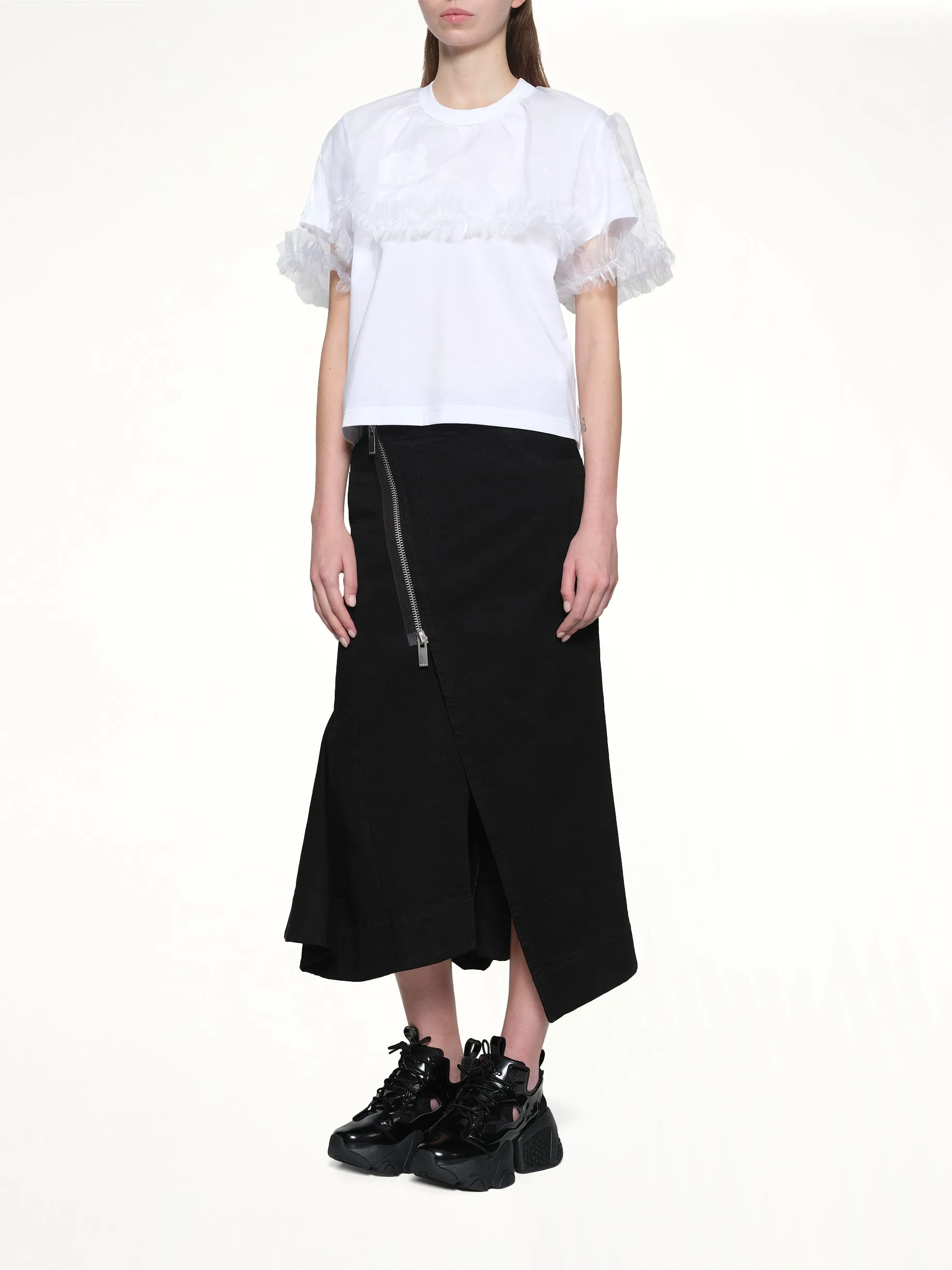Tulle T-Shirt in White sold by MARAIS product image thumbnail 4