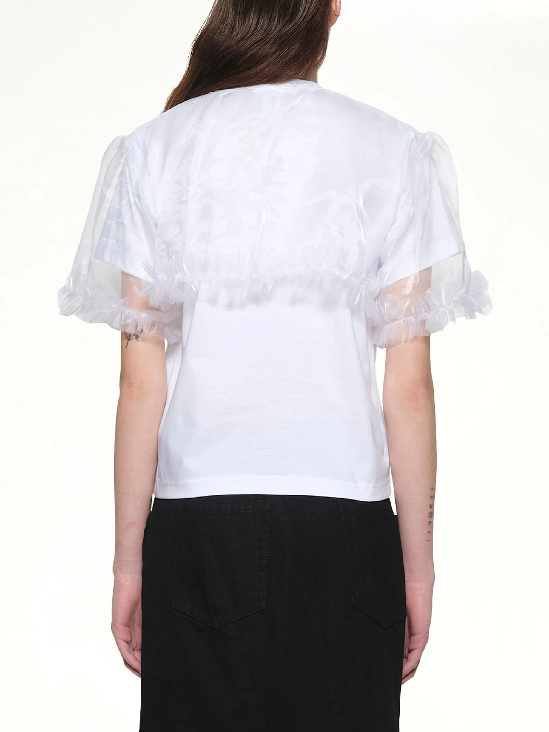 Tulle T-Shirt in White sold by MARAIS product image thumbnail 5