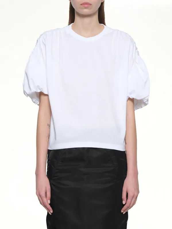 Cotton Ponte T-Shirt in White made by noir kei ninomiya