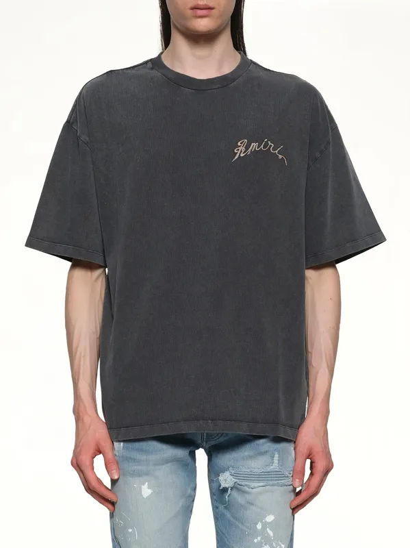 Amiri Dragon Overized Tee in Black sold by MARAIS