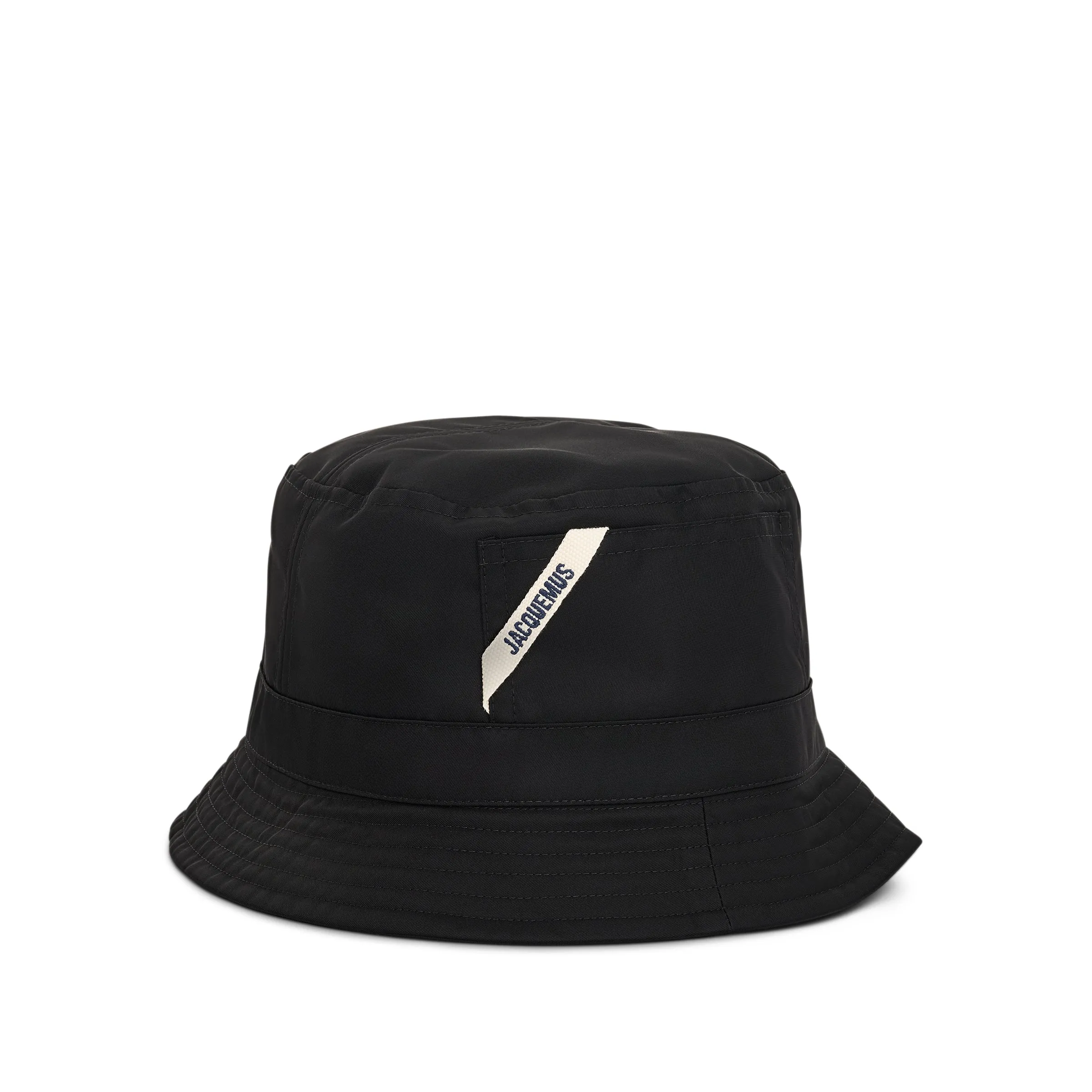 Ovalie Logo Bucket Hat in Black sold by MARAIS