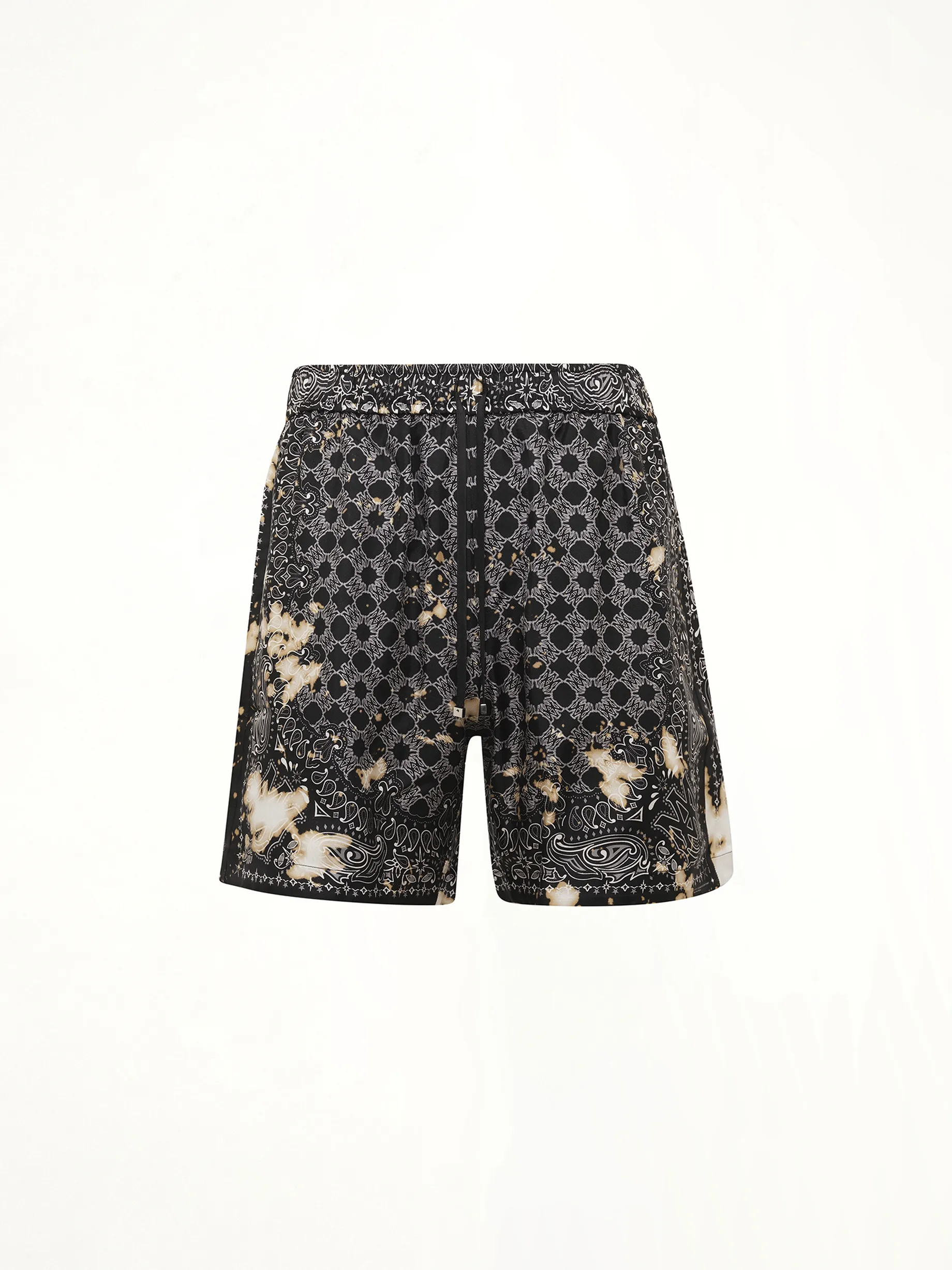 Bleach Bandana Silk Shorts in Black sold by MARAIS product image thumbnail 2