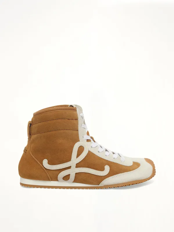 Ballet Runner 2.0 High Top in Tan/White sold by MARAIS
