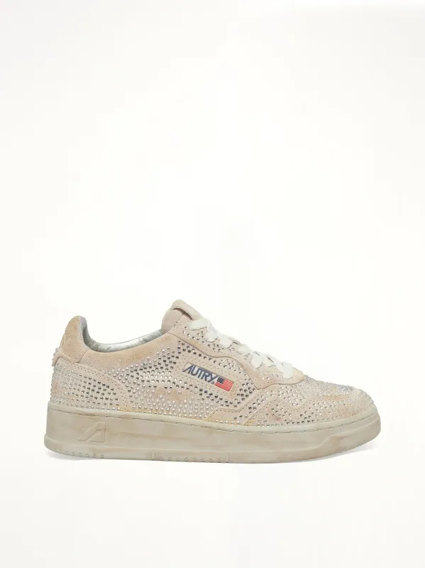 Medalist Low Strass Sneaker in White sold by MARAIS