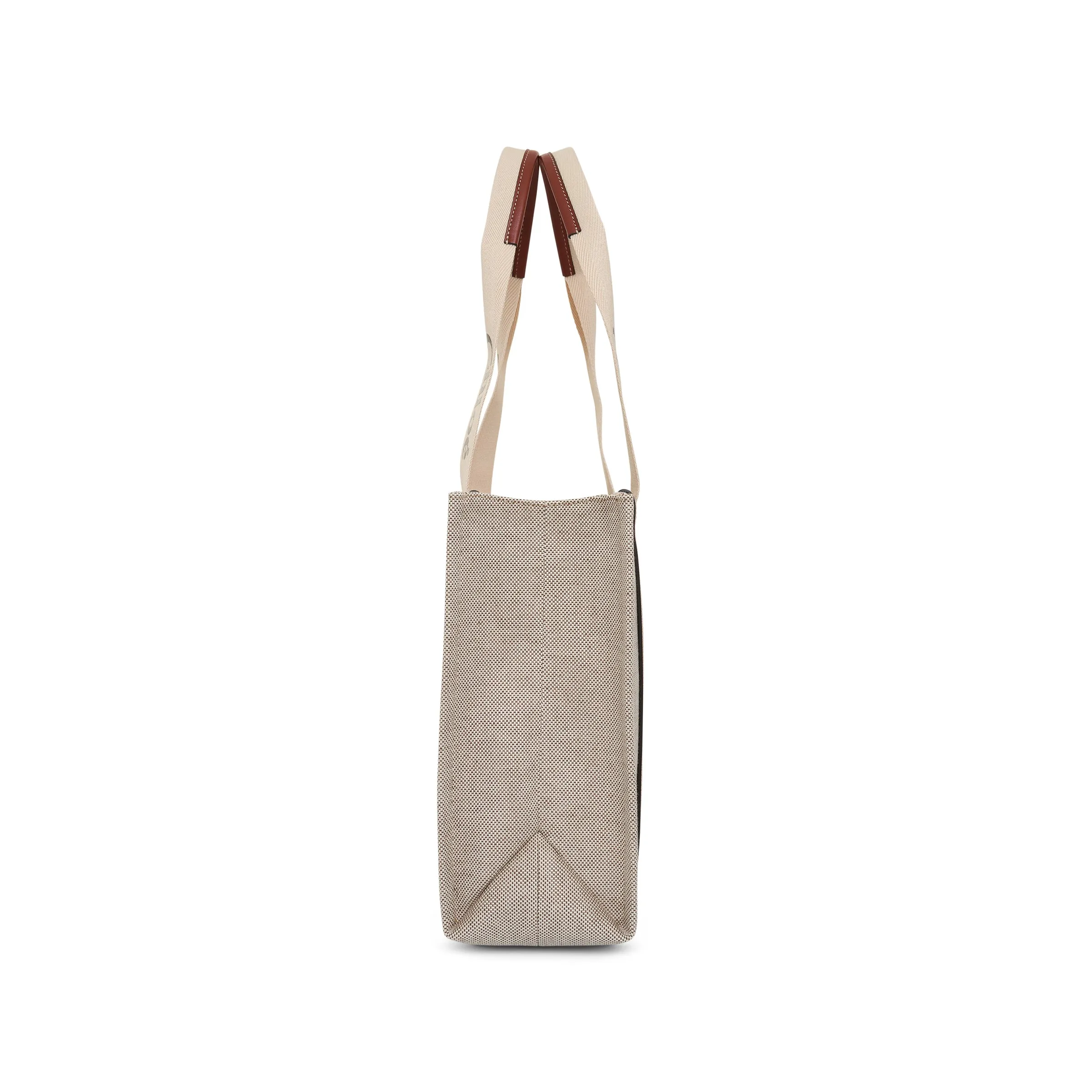 Medium Eco Woody Tote Bag with Strap in White/Brown sold by MARAIS product image thumbnail 3