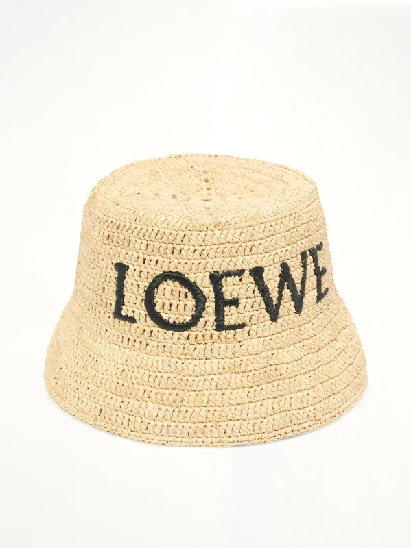 Loewe Bucket Hat in Natural made by Loewe