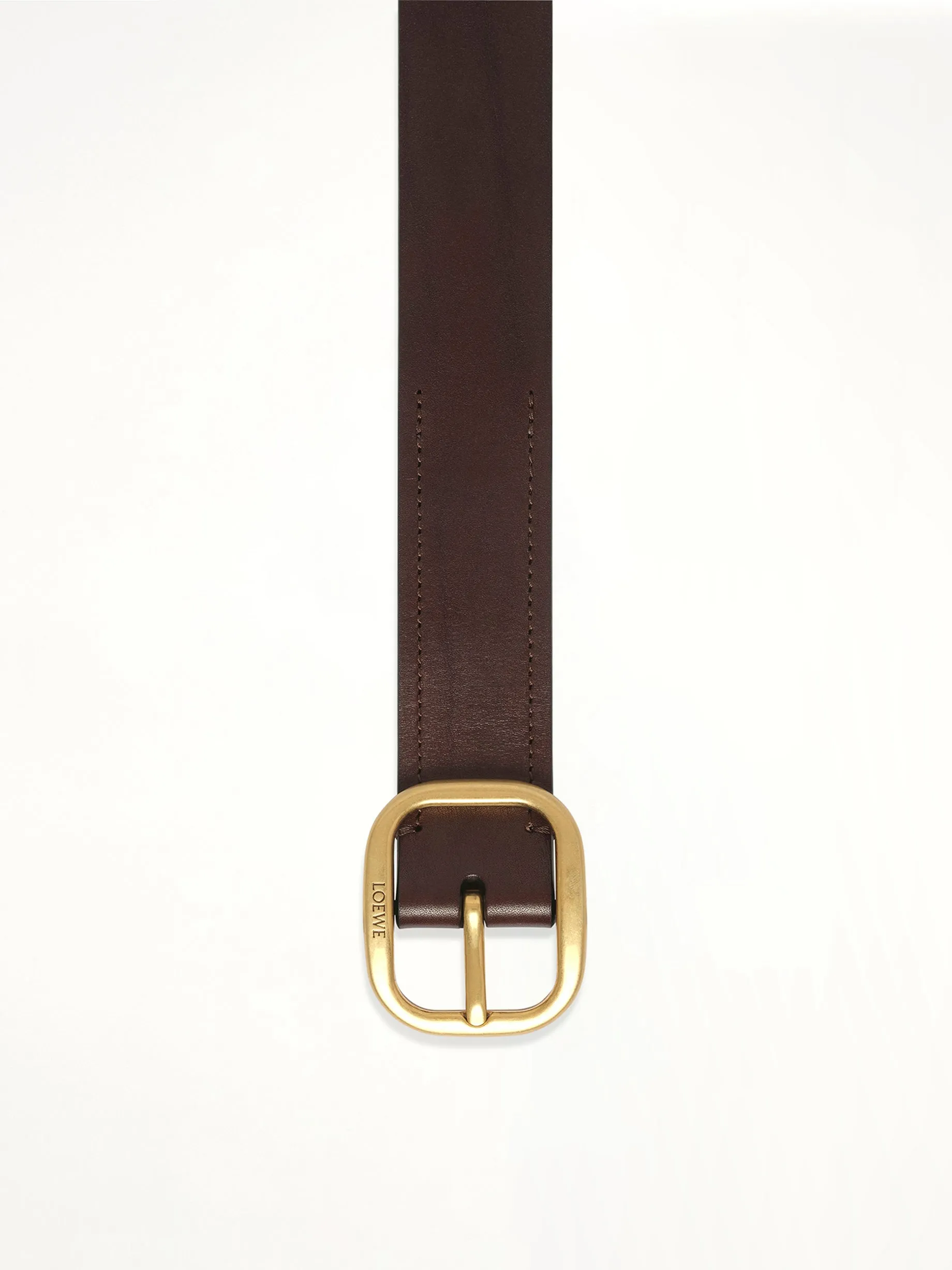 Rounded Soft 3.5cm Belt in Dark Brown sold by MARAIS product image thumbnail 2