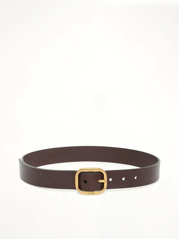 Rounded Soft 3.5cm Belt in Dark Brown sold by MARAIS