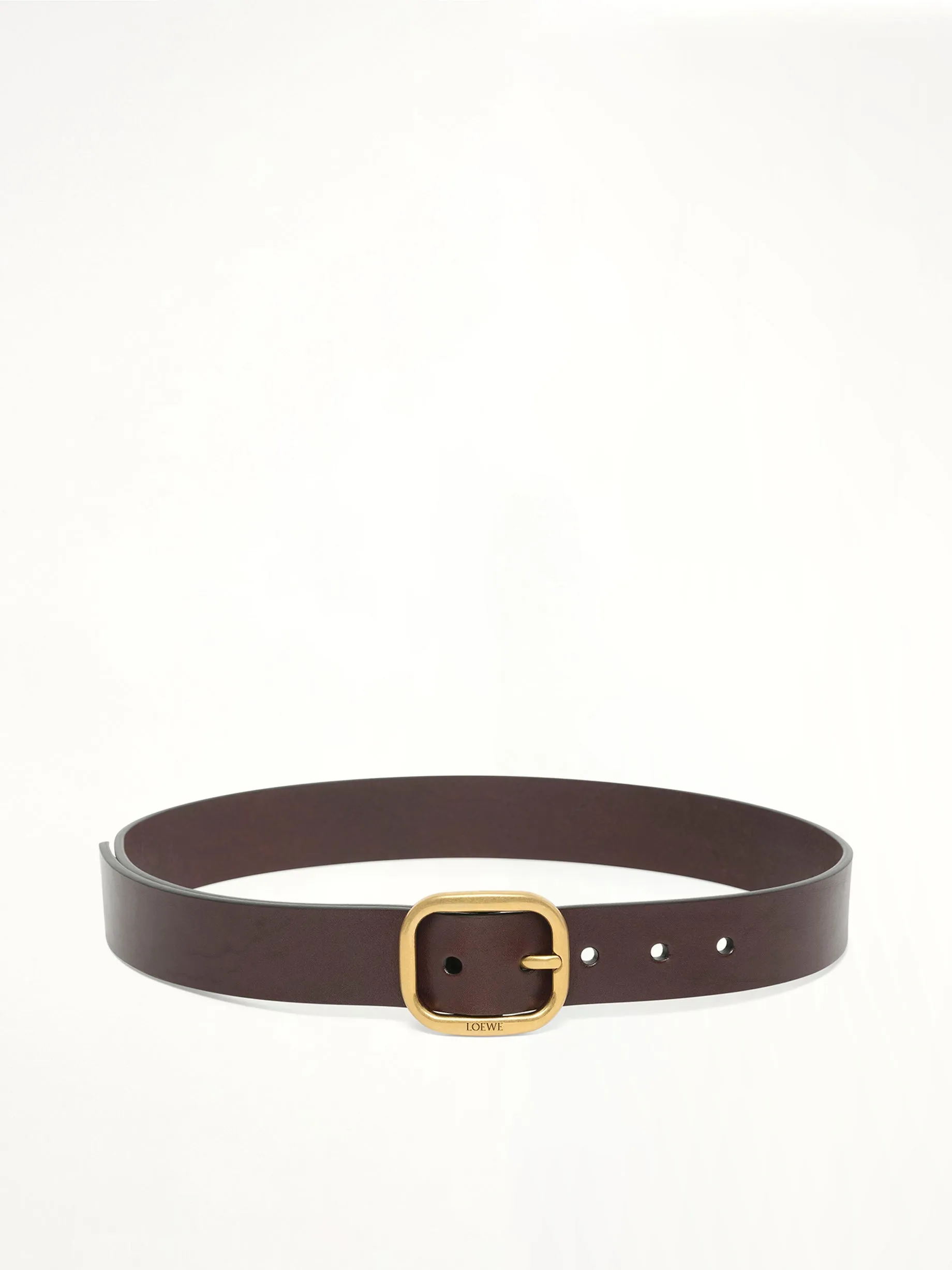 Rounded Soft 3.5cm Belt in Dark Brown sold by MARAIS