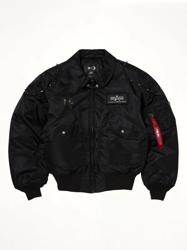TC x Alpha Industries Bomber Jacket (Spike Ver) in Black made by Thug club