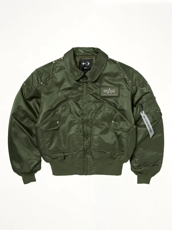 TC x Alpha Industries Bomber Jacket (Rivet Ver) in Sage made by Thug club