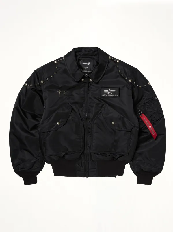 TC x Alpha Industries Bomber Jacket (Rivet Ver) in Black made by Thug club