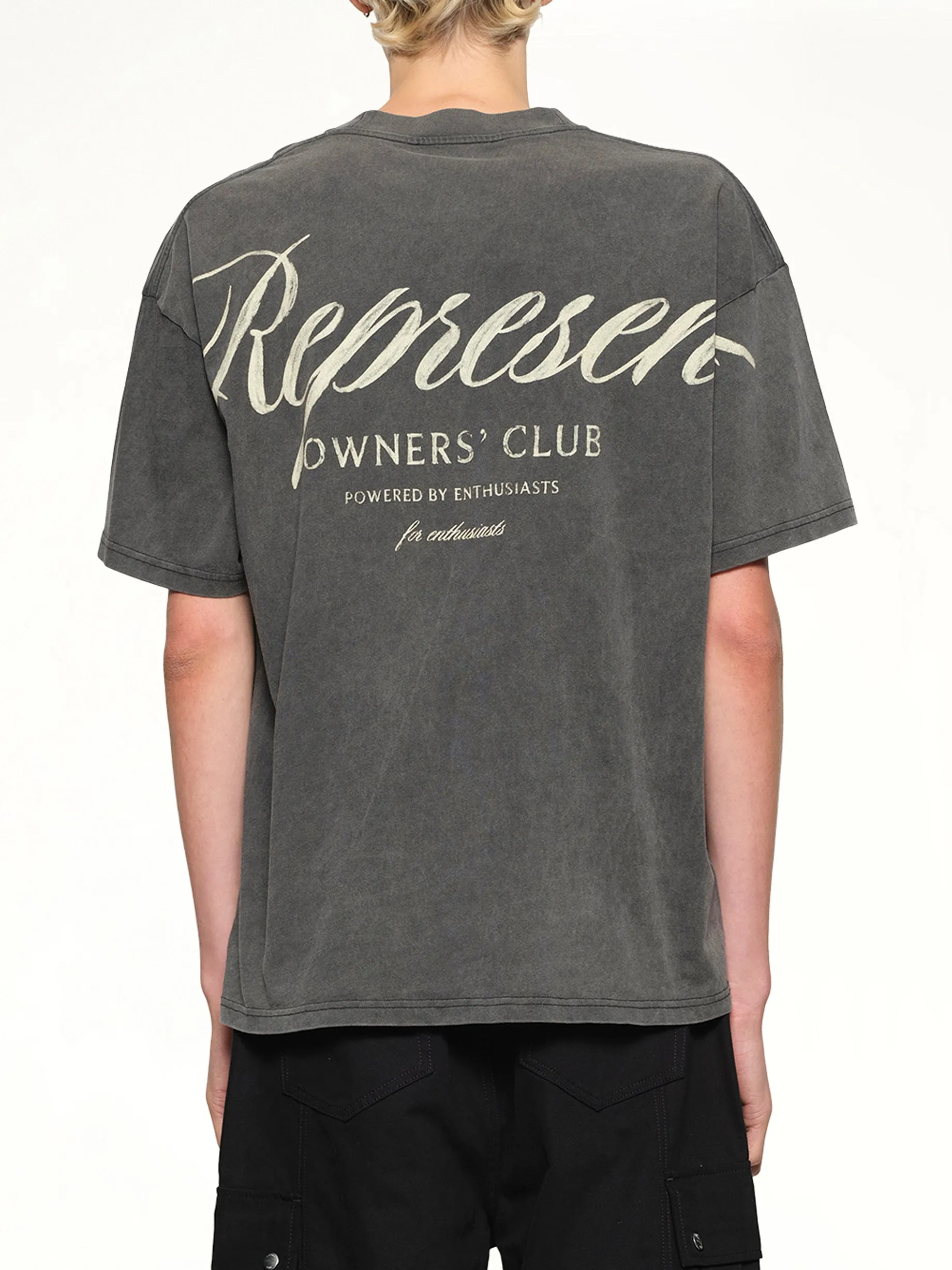 Represent Owners Club Script T-Shirt in Vintage Grey sold by MARAIS product image thumbnail 5