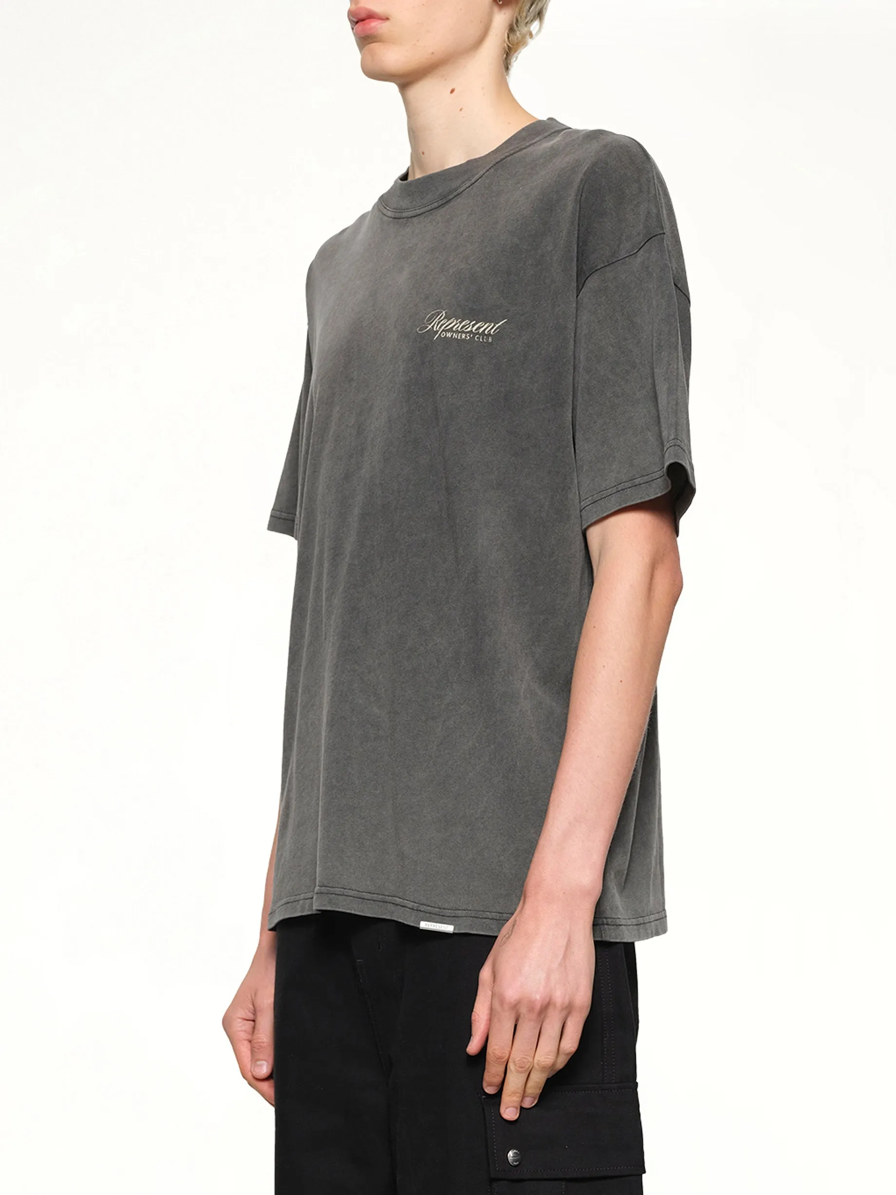 Represent Owners Club Script T-Shirt in Vintage Grey sold by MARAIS product image thumbnail 3