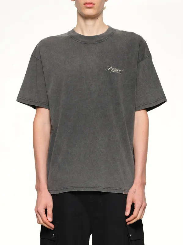 Represent Owners Club Script T-Shirt in Vintage Grey sold by MARAIS