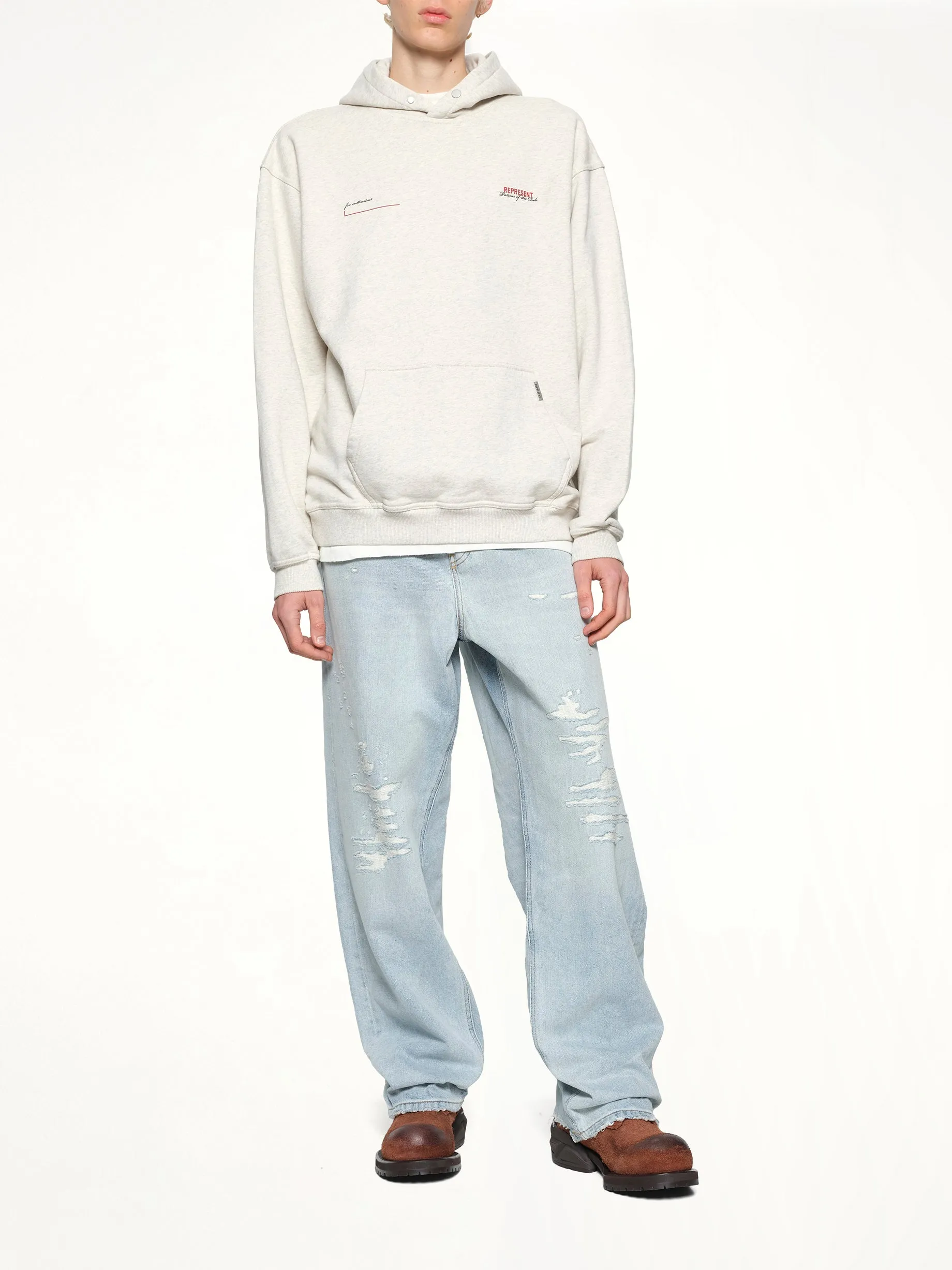 Patron of The Club Hoodie in Cream Marl sold by MARAIS product image thumbnail 4